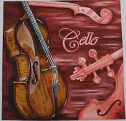 click here to view larger image of Cello (hand painted canvases)