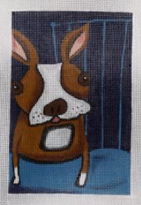 click here to view larger image of Brown Dog in Chair (hand painted canvases)