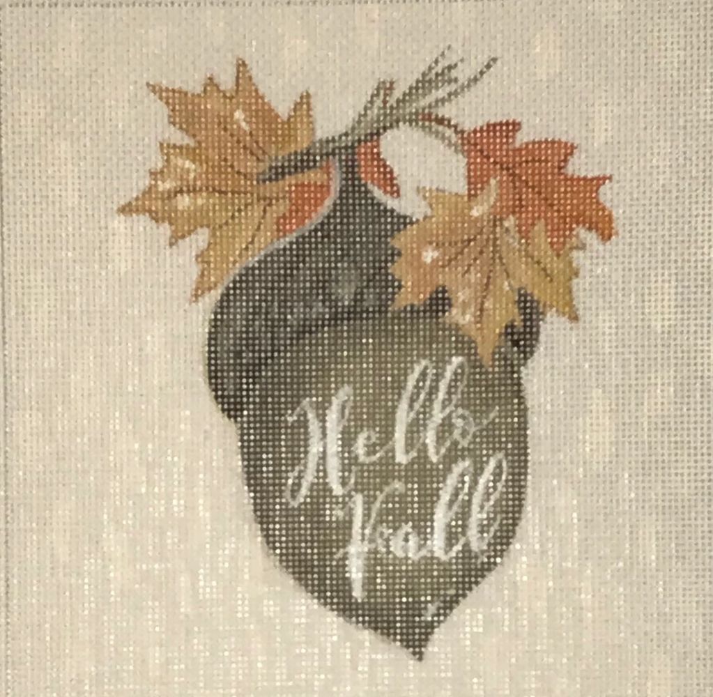 click here to view larger image of Hello Fall Acorn (hand painted canvases)