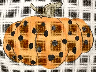 click here to view larger image of Polka Dot Pumpkin (hand painted canvases)