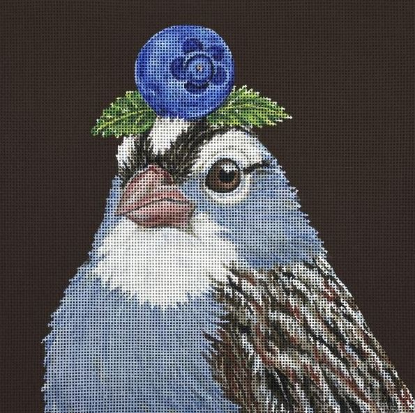 click here to view larger image of Phil the Sparrow w/Blueberry (hand painted canvases)