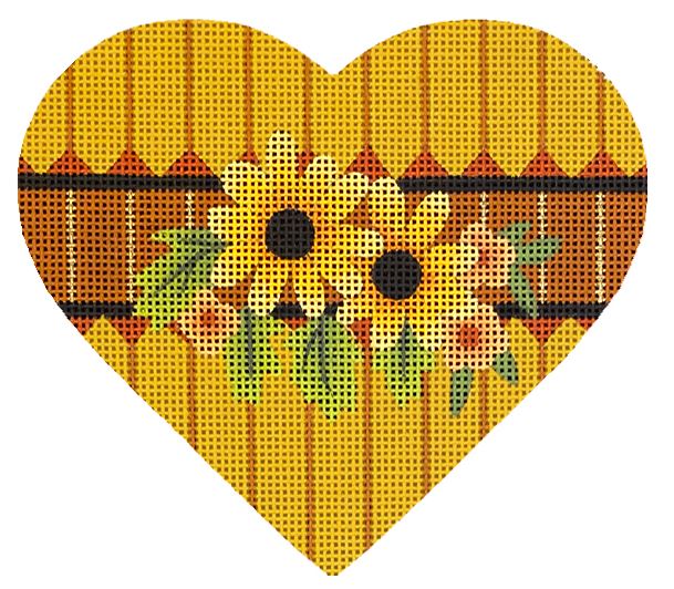 click here to view larger image of Autumn Heart - Black Eyed Susan (hand painted canvases)