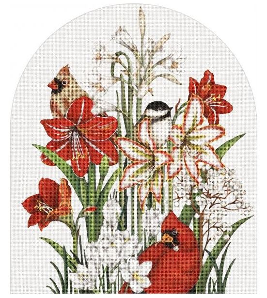 click here to view larger image of Amaryllis Birds (hand painted canvases)