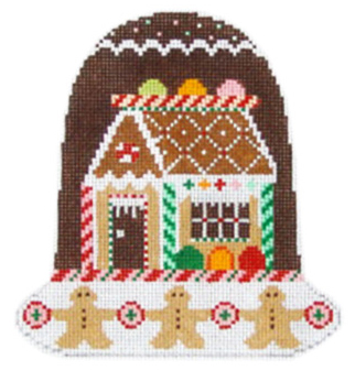 click here to view larger image of Gingerbread House Bell (hand painted canvases)