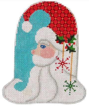 click here to view larger image of Santa Profile Bell (hand painted canvases)
