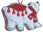 click here to view larger image of Holiday Polar Bear (hand painted canvases)