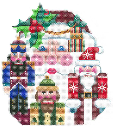 click here to view larger image of Nutcracker Santa Head (hand painted canvases)