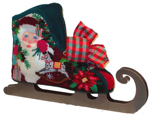 click here to view larger image of Traditional Santa Skate (hand painted canvases)