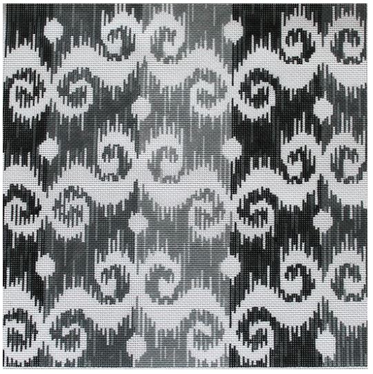 click here to view larger image of Ikat III - Blacks/Greys (hand painted canvases)