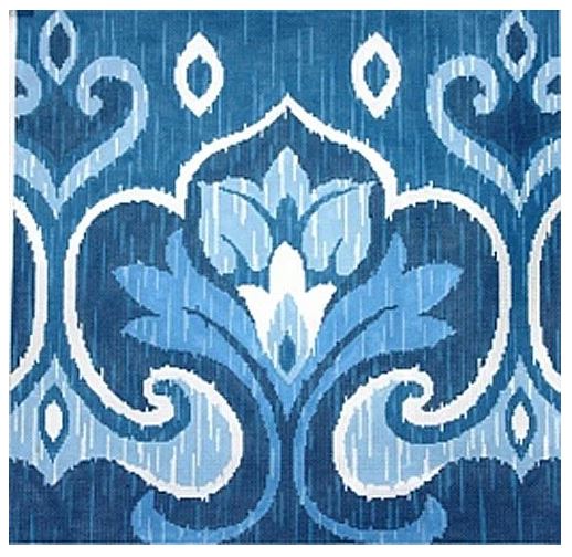 click here to view larger image of Ikat II - Blues (hand painted canvases)