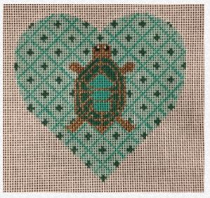 click here to view larger image of Heart - Turtle (hand painted canvases)