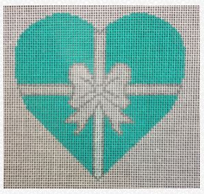 click here to view larger image of Heart - Tiffany (hand painted canvases)