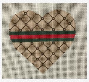 click here to view larger image of Heart - Gucci (hand painted canvases)