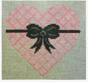 click here to view larger image of Heart - Chanel (hand painted canvases)