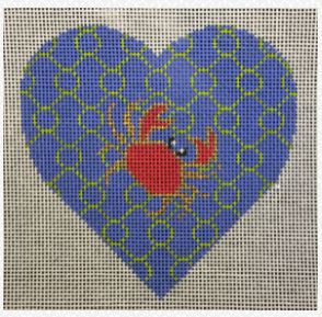 click here to view larger image of Heart - Crab (hand painted canvases)