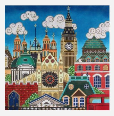 click here to view larger image of London Town (hand painted canvases)