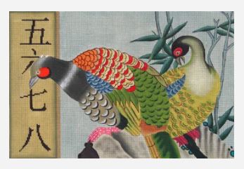 click here to view larger image of Asian Pheasants (hand painted canvases)