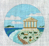 click here to view larger image of Travel Round - Greece Parthenon (hand painted canvases)