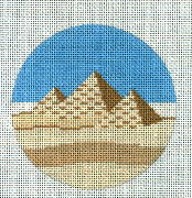 click here to view larger image of Travel Round - Egypt Pyramids (hand painted canvases)