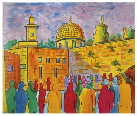 click here to view larger image of Western Wall (hand painted canvases)
