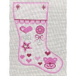 click here to view larger image of Baby Girl Mini Sock (hand painted canvases)