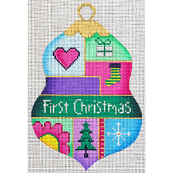 click here to view larger image of First Christmas Girl Ornament (hand painted canvases)