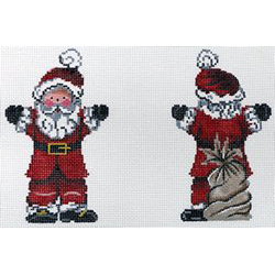 click here to view larger image of Two Sided Santa (hand painted canvases)