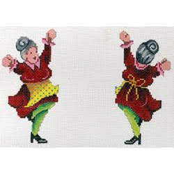 click here to view larger image of Two Sided Mrs Claus (hand painted canvases)