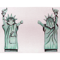 click here to view larger image of Two Sided Lady Liberty (hand painted canvases)