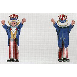 click here to view larger image of Two Sided Uncle Sam (hand painted canvases)