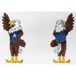 click here to view larger image of Two Sided Bald Eagle (hand painted canvases)