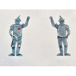 click here to view larger image of Two Sided Tin Man (hand painted canvases)