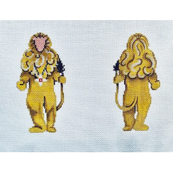click here to view larger image of Two Sided Cowardly Lion (hand painted canvases)