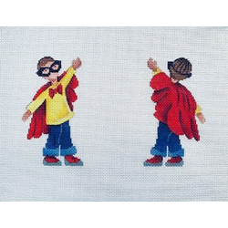 click here to view larger image of Two Sided Superhero Superman (hand painted canvases)
