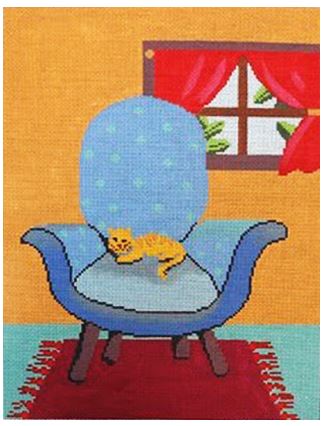 click here to view larger image of Blue Chair (hand painted canvases)