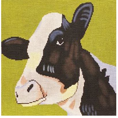click here to view larger image of Cow on Gold (hand painted canvases)