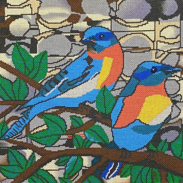 click here to view larger image of Songbird Pair (hand painted canvases)