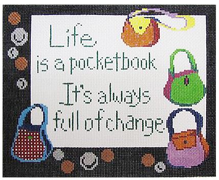 click here to view larger image of Pocketbook .... (hand painted canvases)