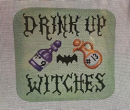 click here to view larger image of Drink Up Witches (hand painted canvases)