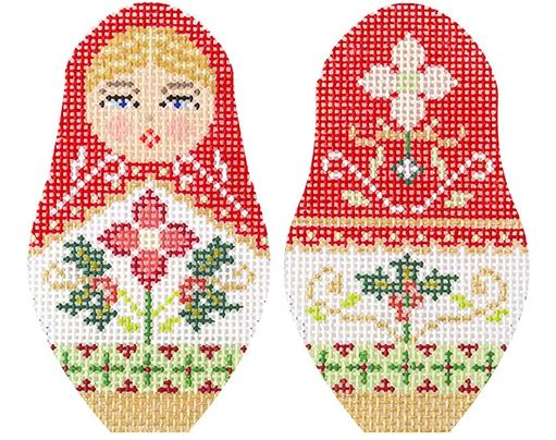 click here to view larger image of Christmas Russian Dolls - Small (hand painted canvases)