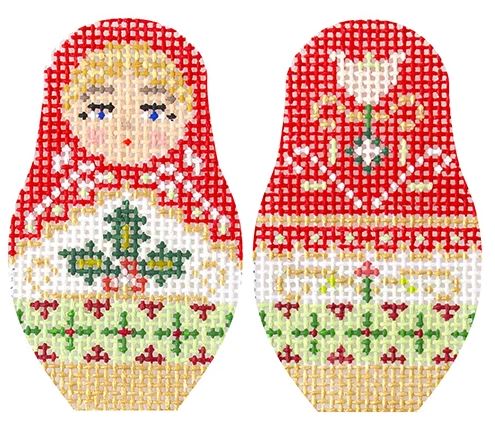 click here to view larger image of Christmas Russian Dolls - Extra Small (hand painted canvases)