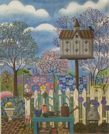 click here to view larger image of Spring Birdhouse (hand painted canvases)