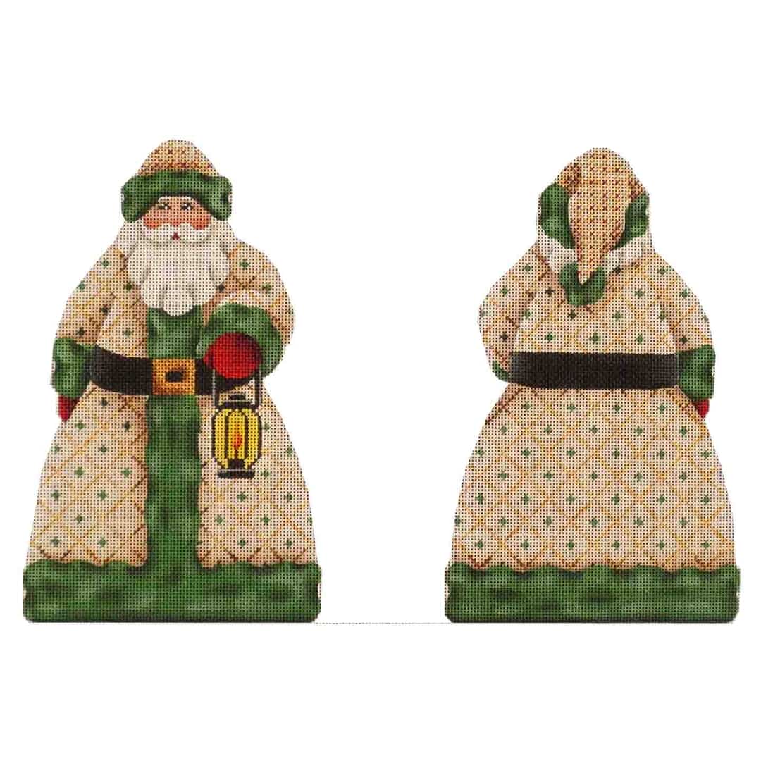 click here to view larger image of Green Santa Topper (hand painted canvases)