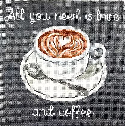 click here to view larger image of Love and Coffee (hand painted canvases)