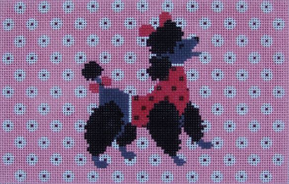 click here to view larger image of Polka Dot Poodle (hand painted canvases)
