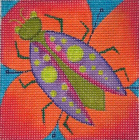 click here to view larger image of 1 Beetle Square (hand painted canvases)