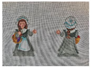click here to view larger image of Two Sided Female Pilgrim (hand painted canvases)