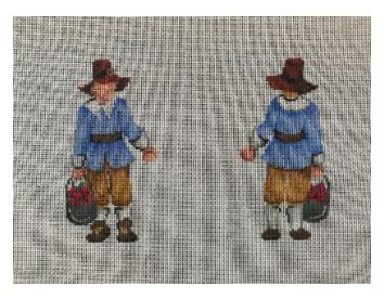 click here to view larger image of Two Sided Male Pilgrim (hand painted canvases)