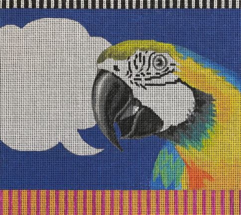 click here to view larger image of Parrot w/Text Bubble (hand painted canvases)