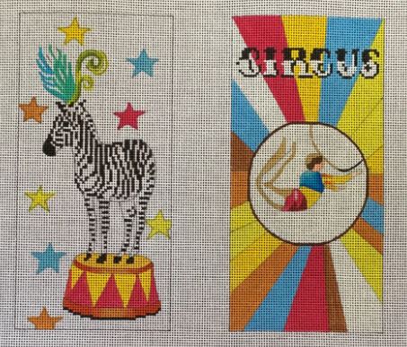 click here to view larger image of Circus Zebra (hand painted canvases)